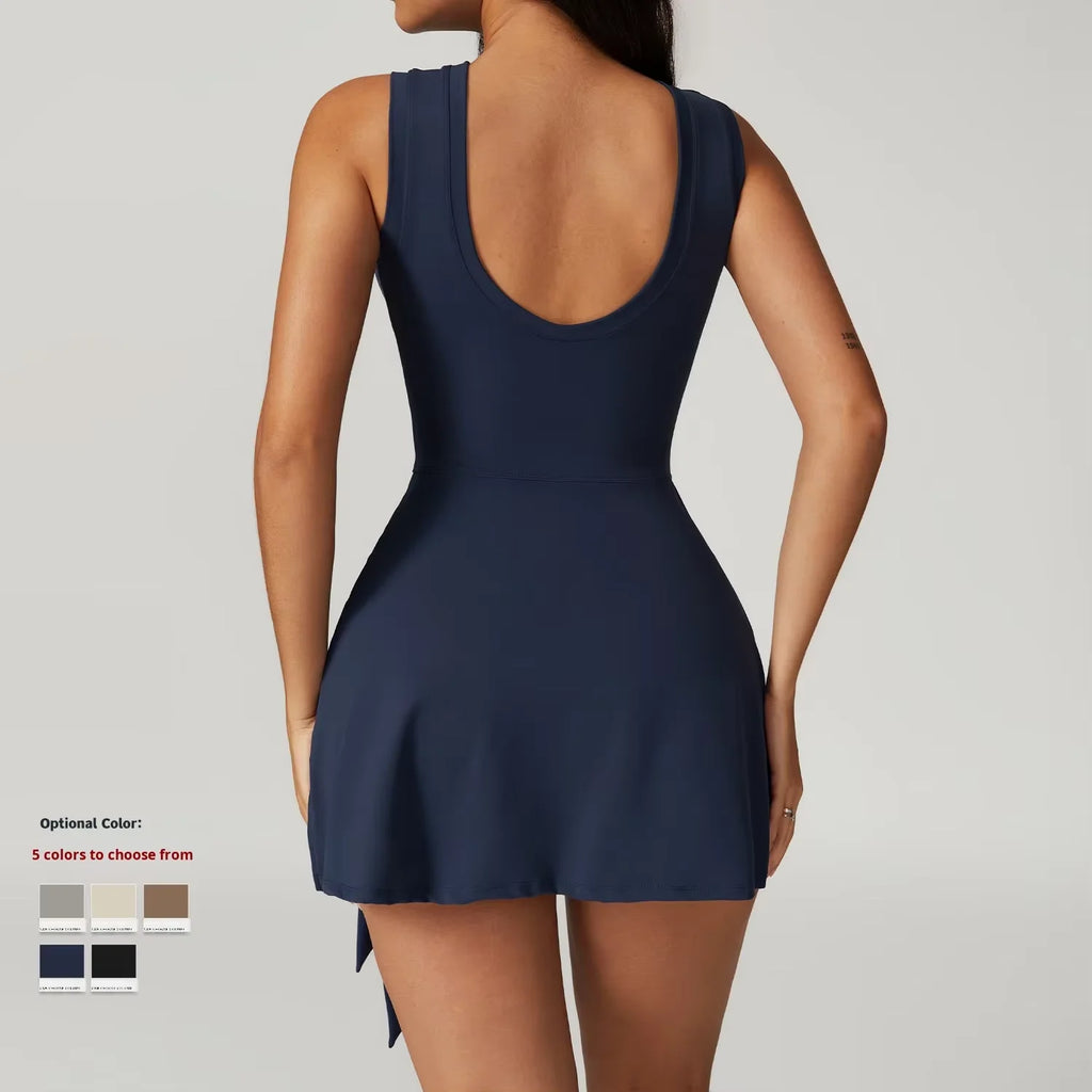 Ace Your Style – Tie-Waist Tennis & Golf Dress
