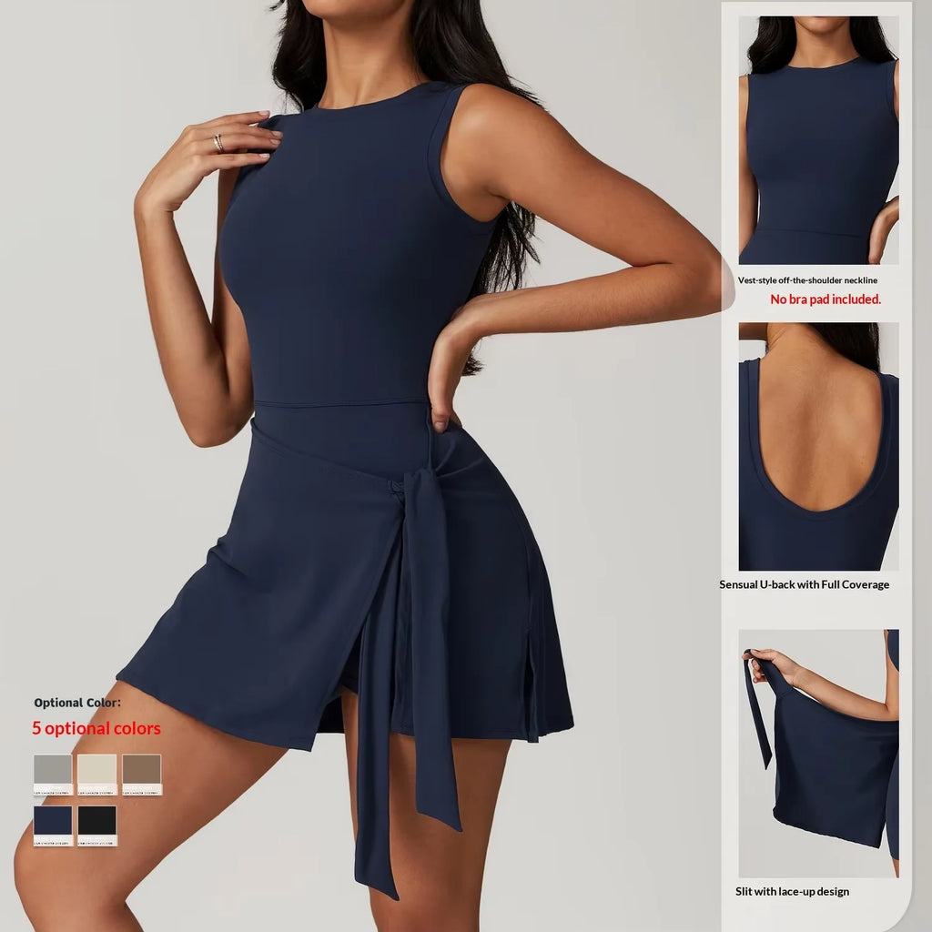 Ace Your Style – Tie-Waist Tennis & Golf Dress