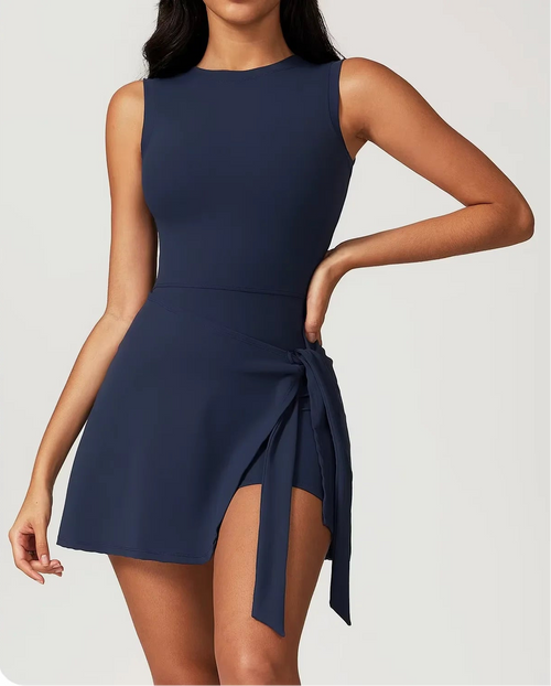 Ace Your Style – Tie-Waist Tennis & Golf Dress