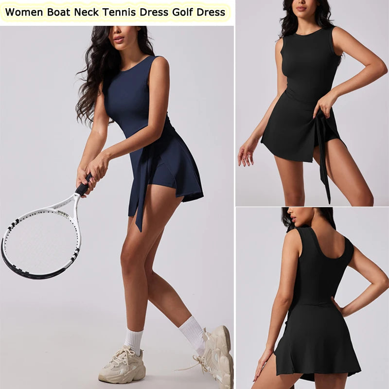 Ace Your Style – Tie-Waist Tennis & Golf Dress